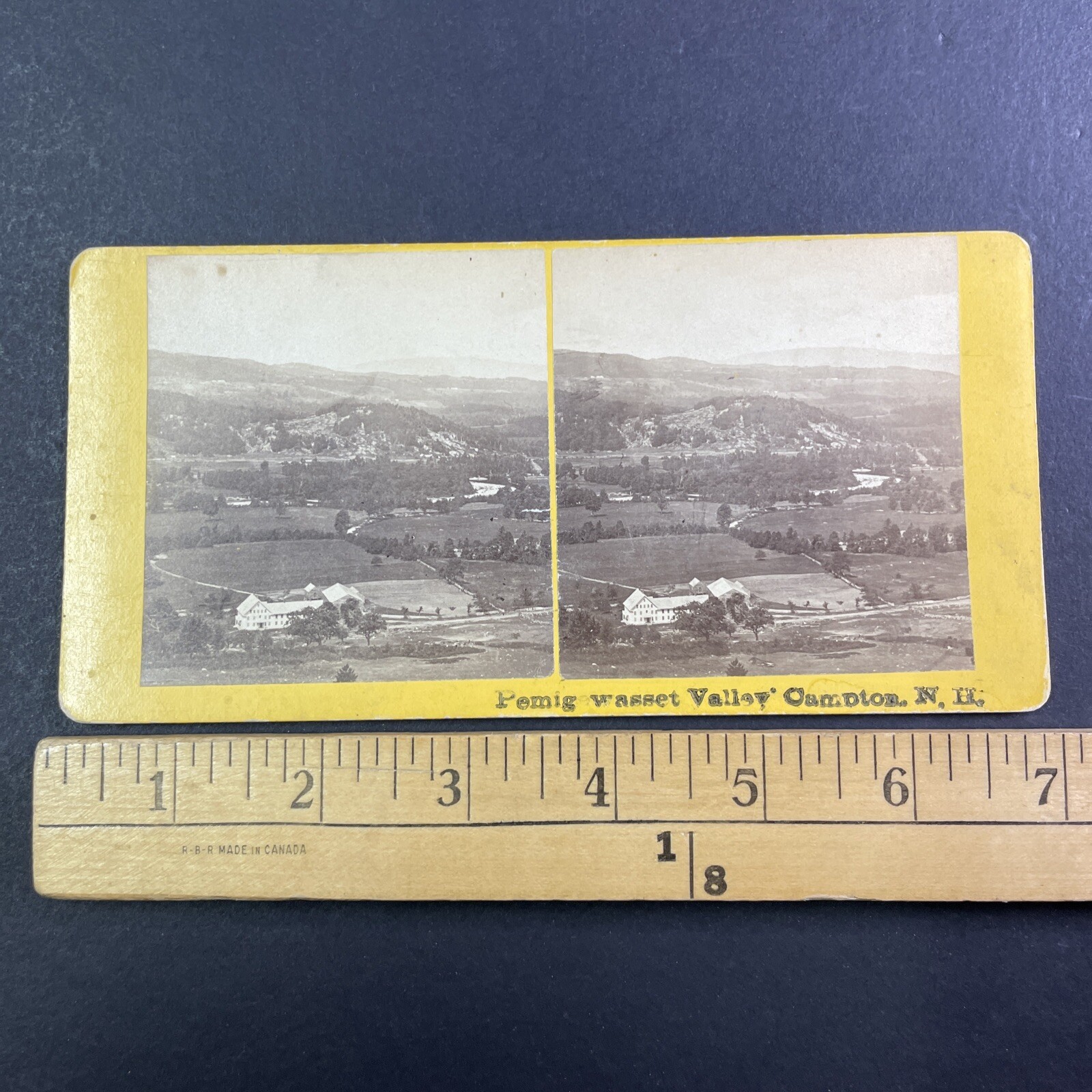 Pemigewasset Valley Stereoview E.J. Young Campton NH 1870s Chase\'s Hotel