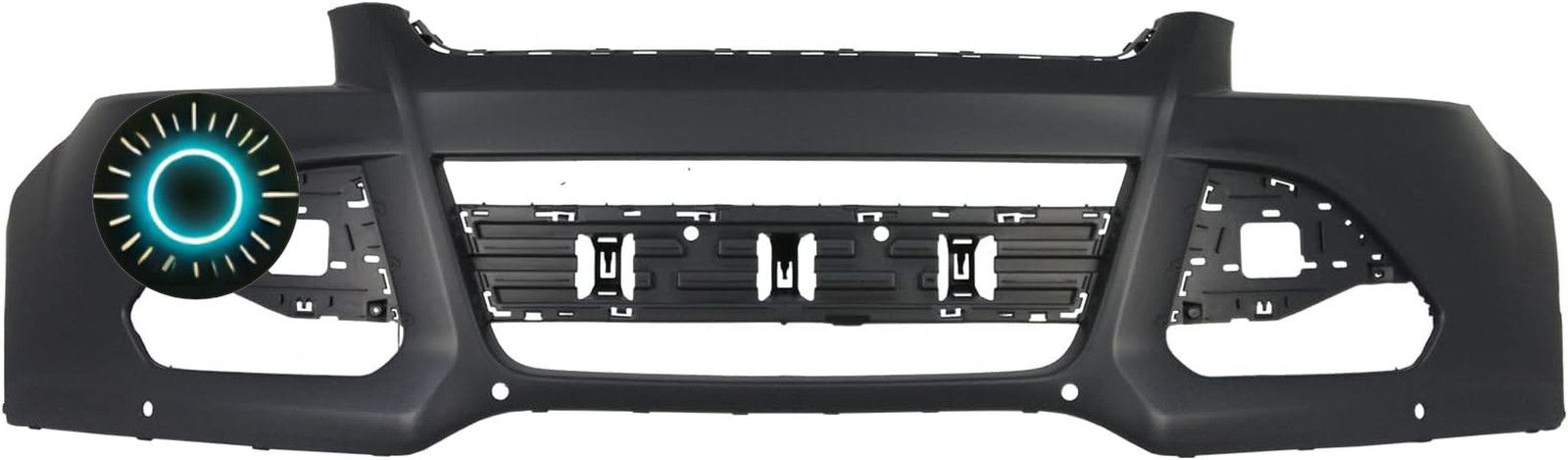 Primered, Front Bumper Cover Fascia for 2013-2016 Ford Escape Titanium W/Park 13