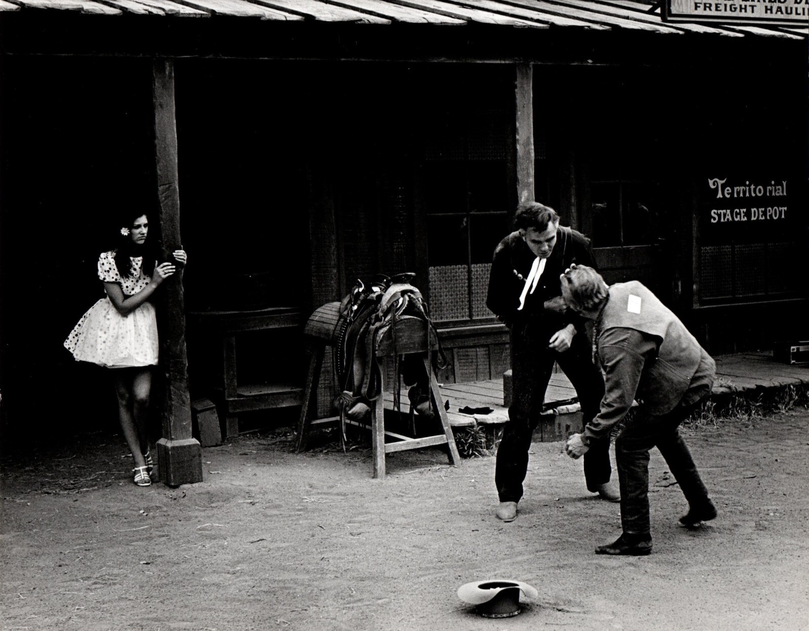 Vtg 1970\'s Original B&W Photo Universal Studios Western Set Hollywood CA 8x10