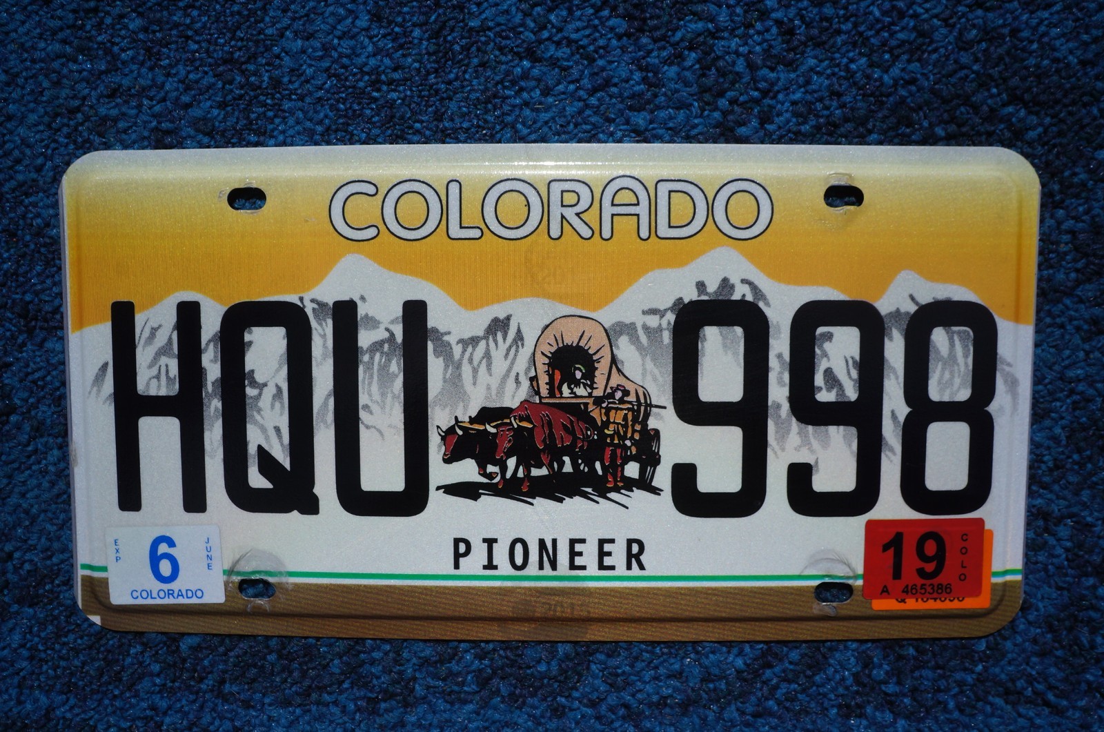 2019 Colorado PIONEER License Plate 2019 Colorado PIONEER License Plate