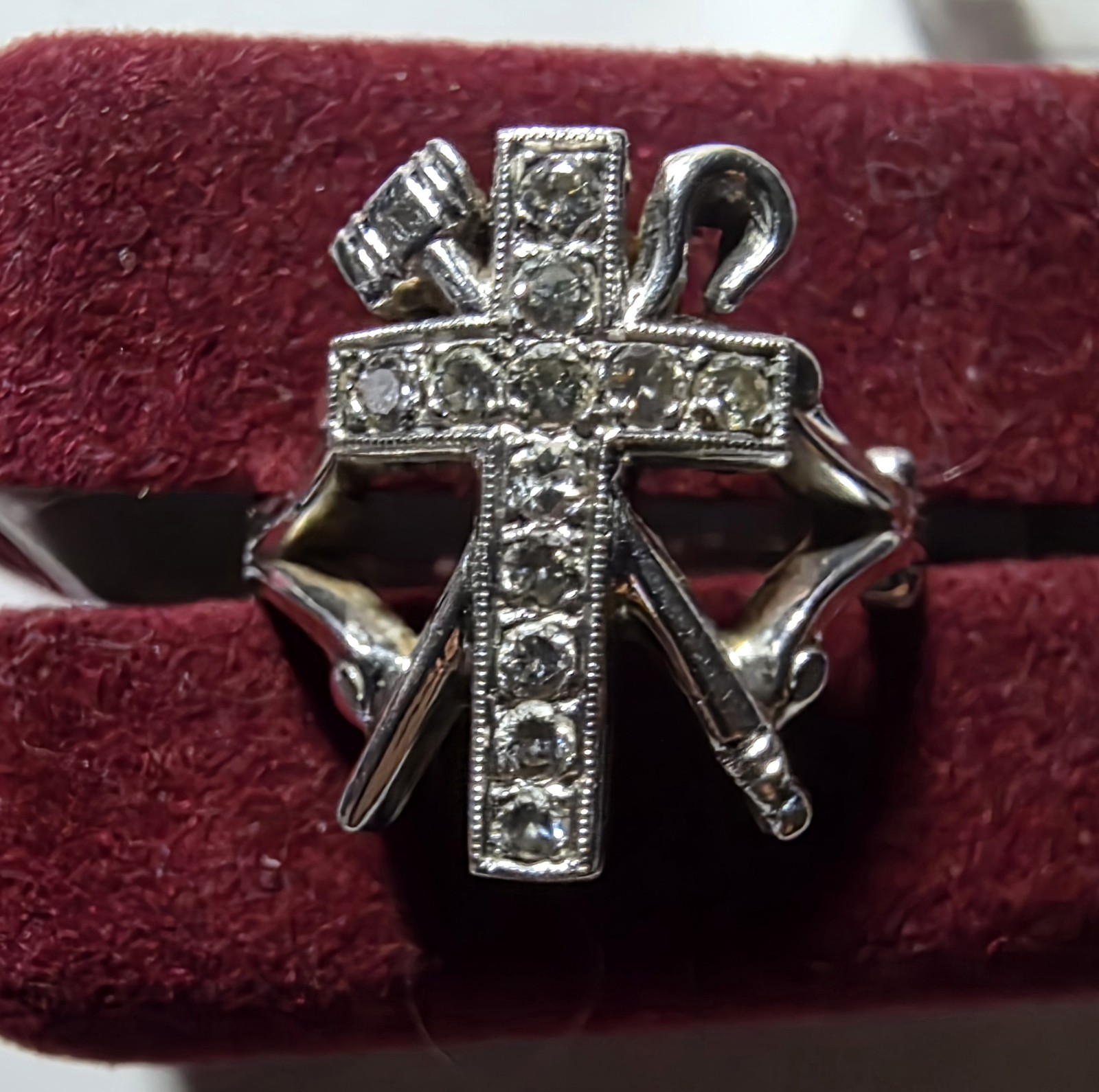 Vtg Lot Masonic Knights of Templar Items & 14k/Diamonds Templar Ring