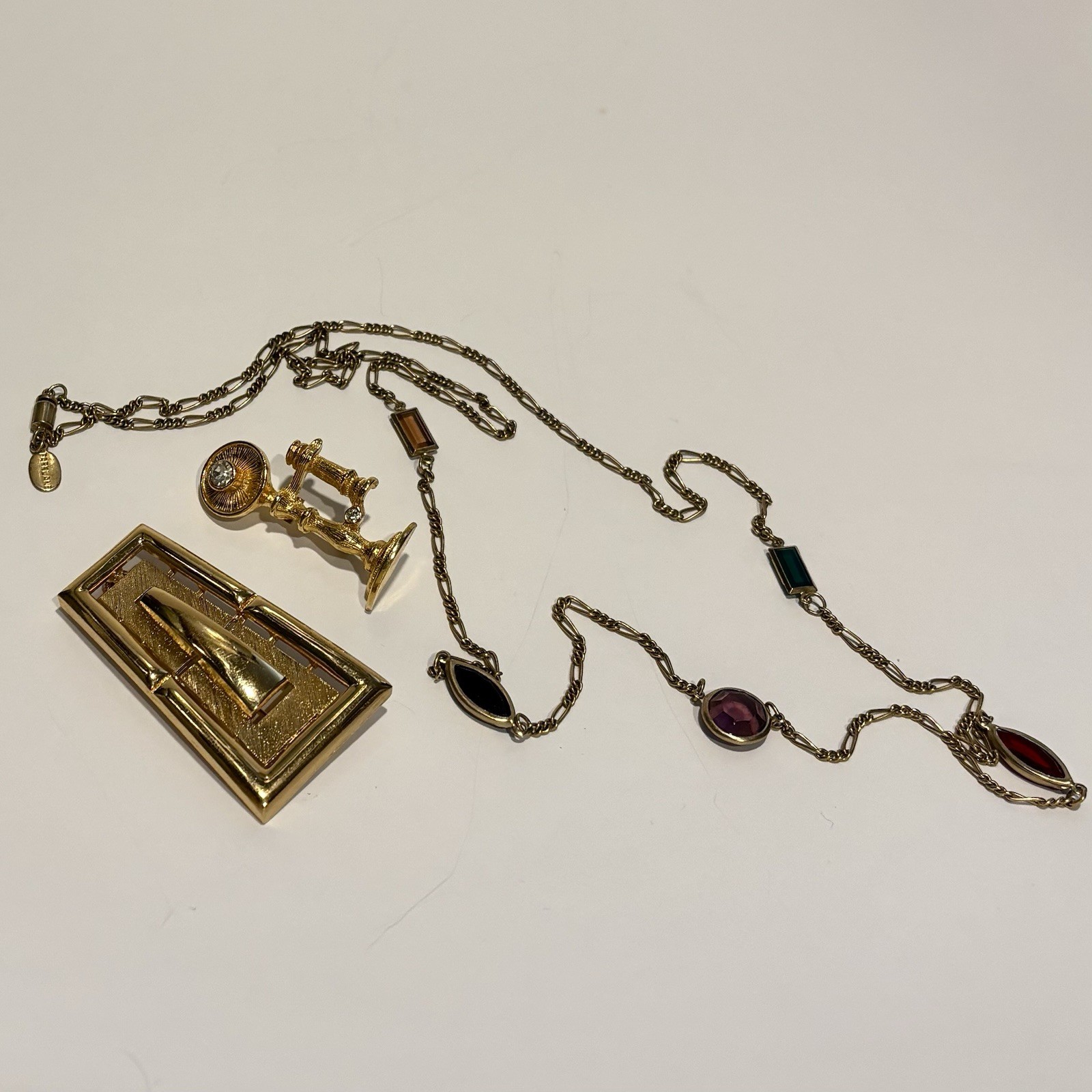 Vintage Fashion Jewelry Lot Of 3, Monet, Gerry, Parklane, 2 Pins, 32” Necklace Vintage Fashion Jewelry Lot Of 3, Monet, Gerry, Parklane, 2 Pins, 32” Necklace