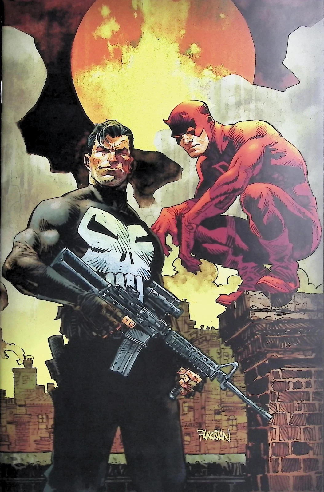 DAREDEVIL/PUNISHER: THE DEVIL'S TRIGGER #1 DAN PANOSIAN 1:25 VIRGIN 2ND PRINT NM