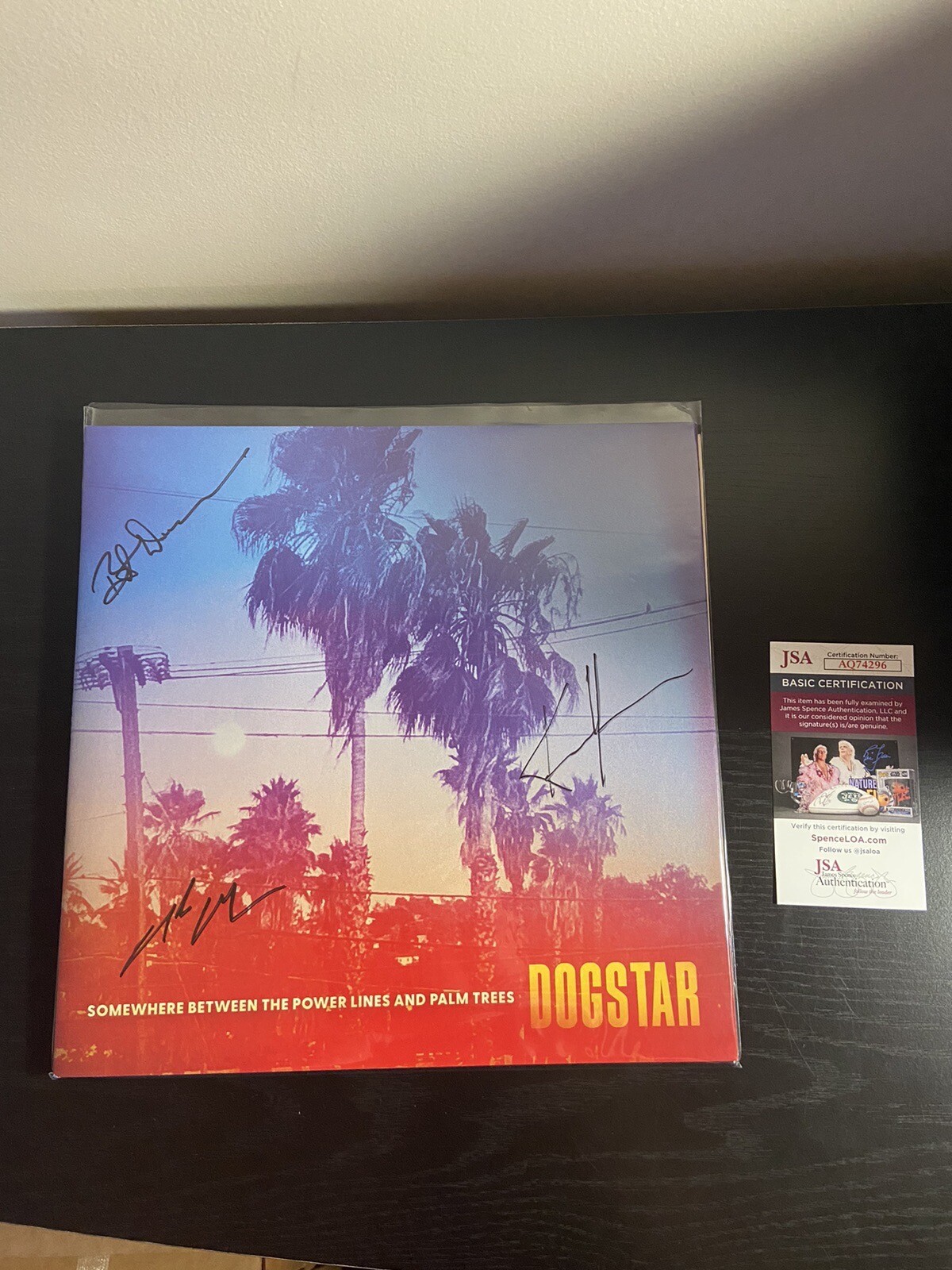 Dogstar Somewhere Between Power Lines Palm Trees Vinyl Signed Keanu Reeves Jsa