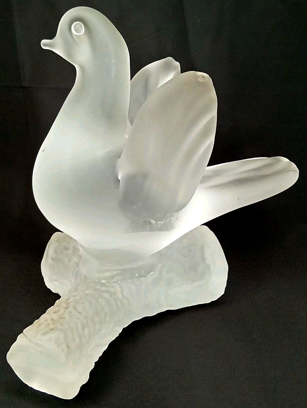 Vintage 1970s Cristales De Murano Frosted Glass Dove Paperweight Vintage 1970s Cristales De Murano Frosted Glass Dove Paperweight