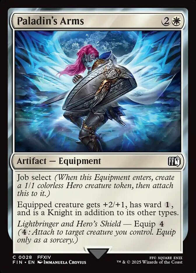 MTG Magic FIN Final Fantasy - 1x EN NM 0028 C Paladin's Arms