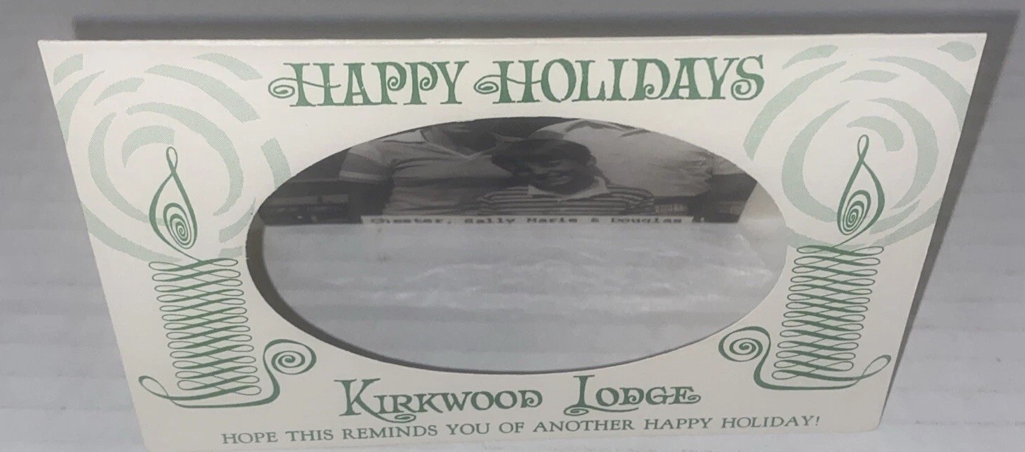 Hagadorns Kirkwood Lodge Osage Beach MO VTG Souvenir Photo Happy Holidays Prop