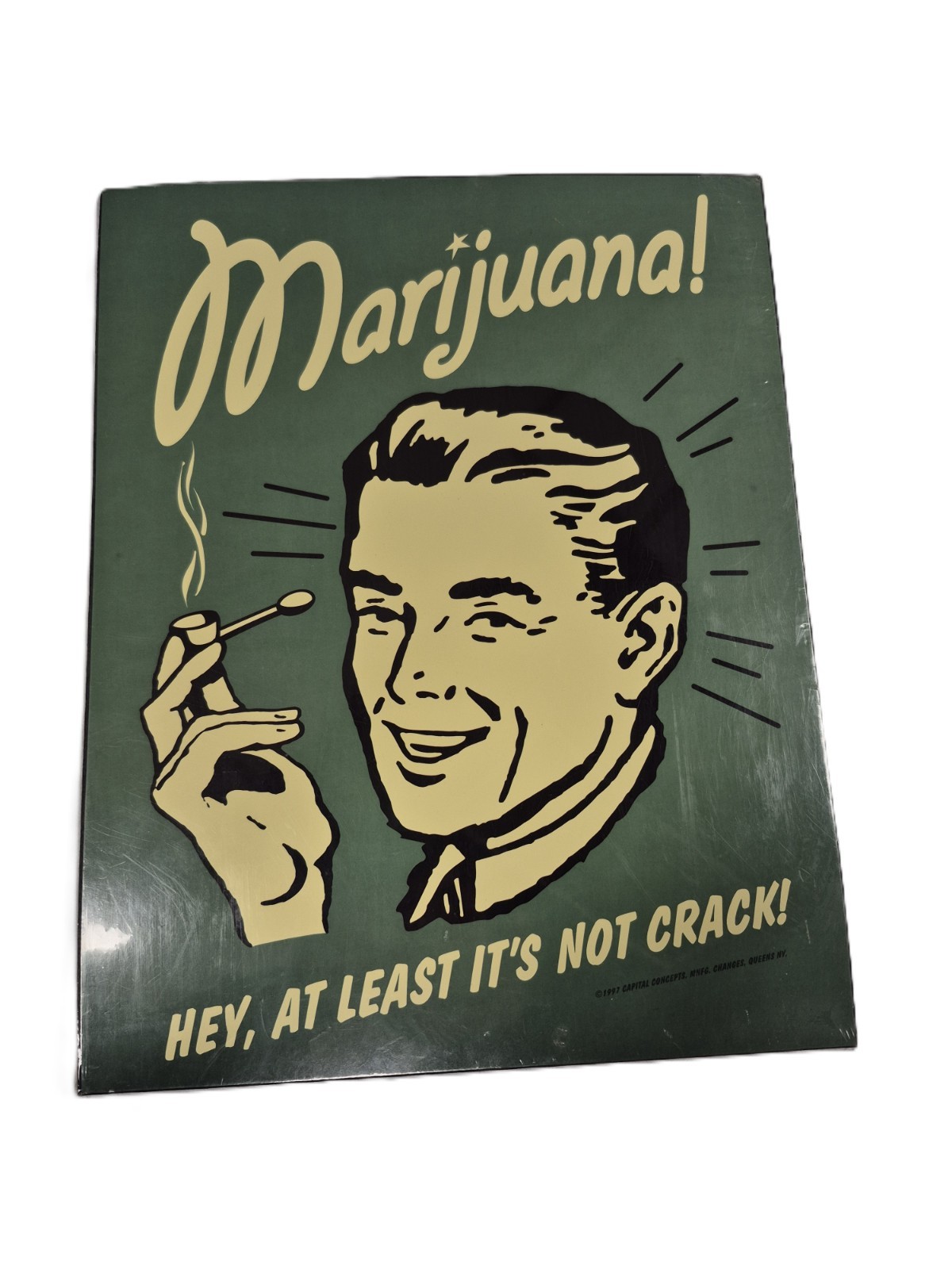 New Vintage Marijuana Sign 1997 Retro-Style Propoganda Poster 11\