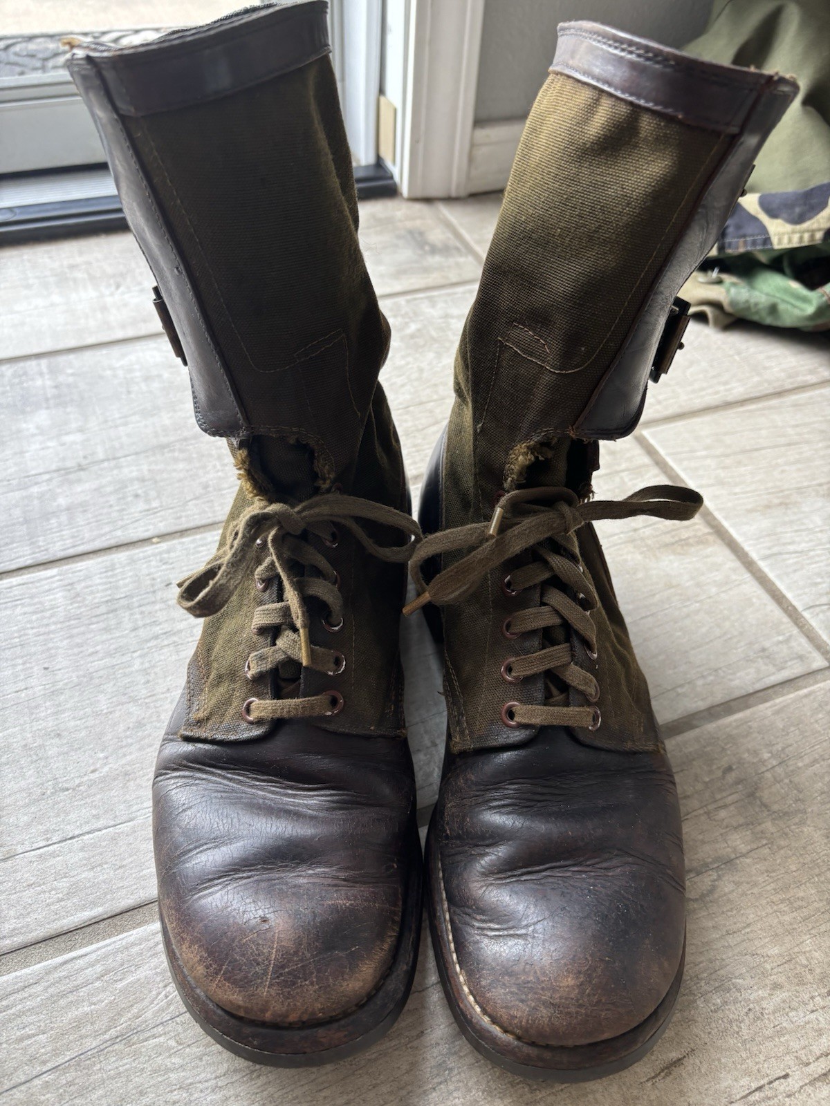 US Army Vietnam War Early Issued Tropical Boots, Size 9 1/2, Made 1951