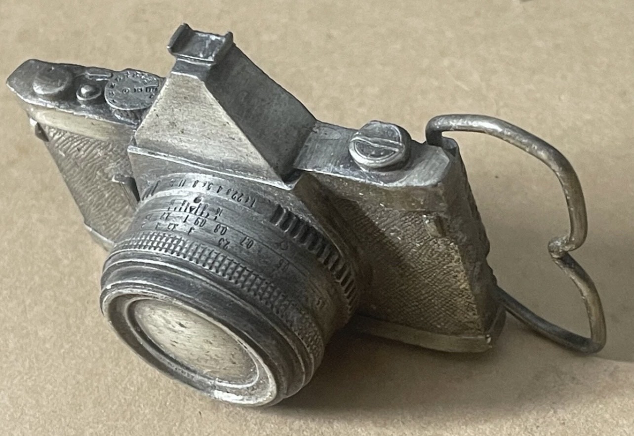 RARE Vintage 1979 Bergamot Original 3D 35mm CAMERA BELT BUCKLE Made In USA 1970s