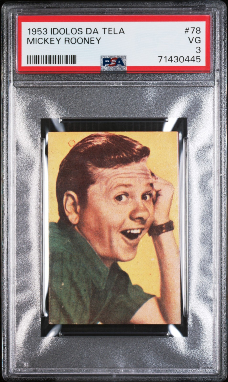 Mickey Rooney 1953 Idolos Da Tela Vintage Movie Card PSA 3 Pop1  National Velvet