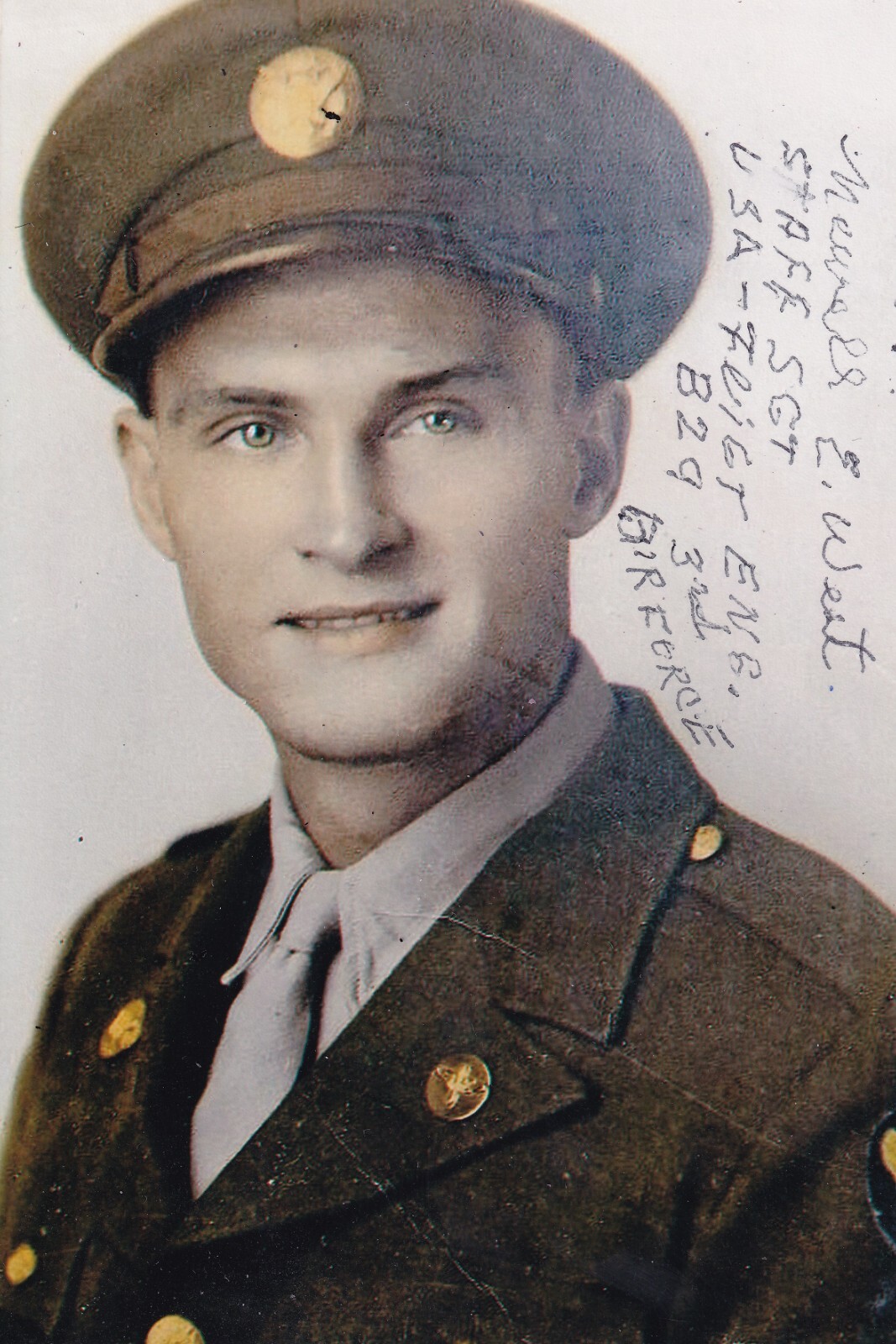 Newell West Signed 4x6 Photo WWII Nazi Investigator 970th CIC USAF B-29 Germany