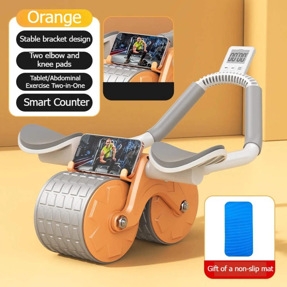 Dual Wheel Abdominal Exercise Roller Non-slip Stable Fitness Equipment Home Gym