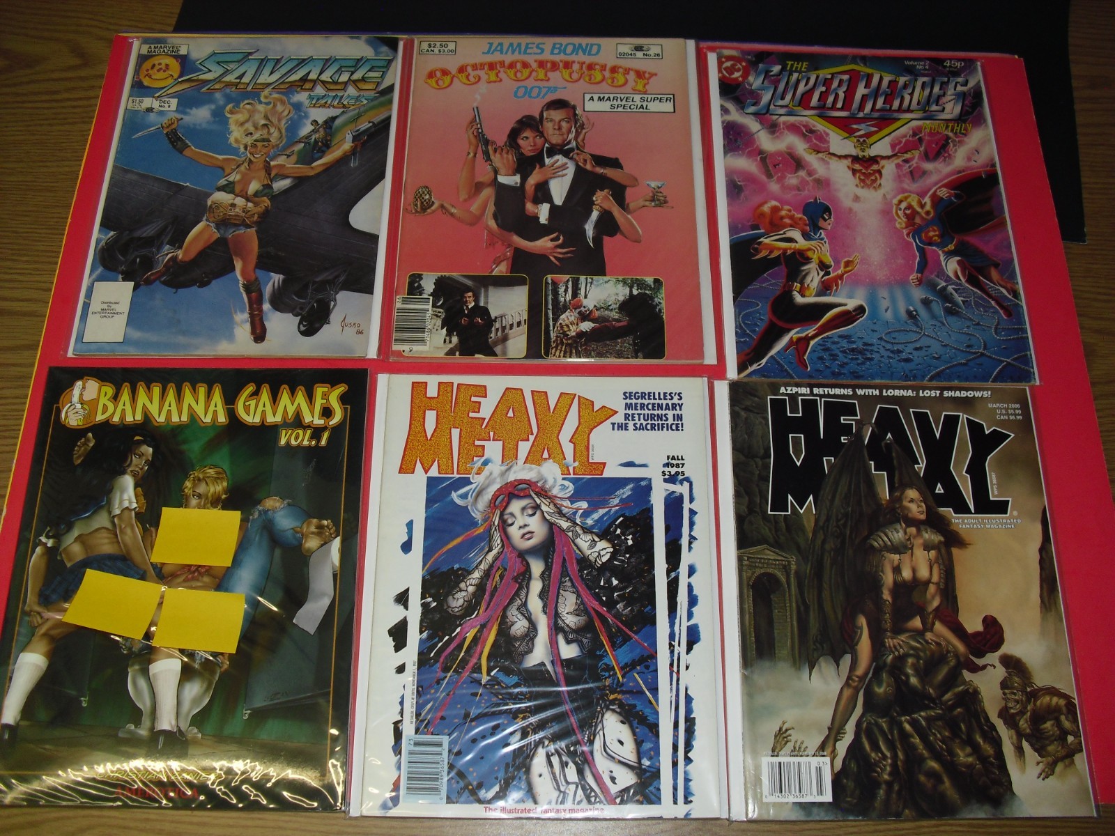 Lot of 6 Marvel Magazines VF Savage Tales 8 Super Special 26 Banana Games vol 1