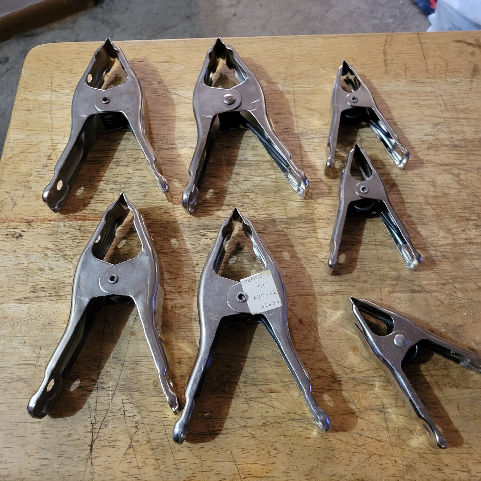 7 Pony Steel Spring Clamps  Metal Grip Clips 3202 3201 Tools Strong Grip