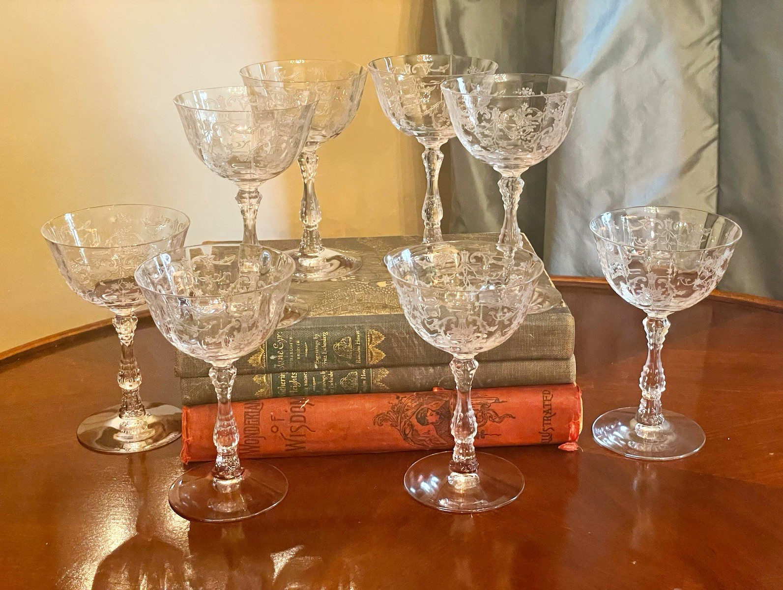 Set of 8 Fostoria Navarre Champagne Coupe