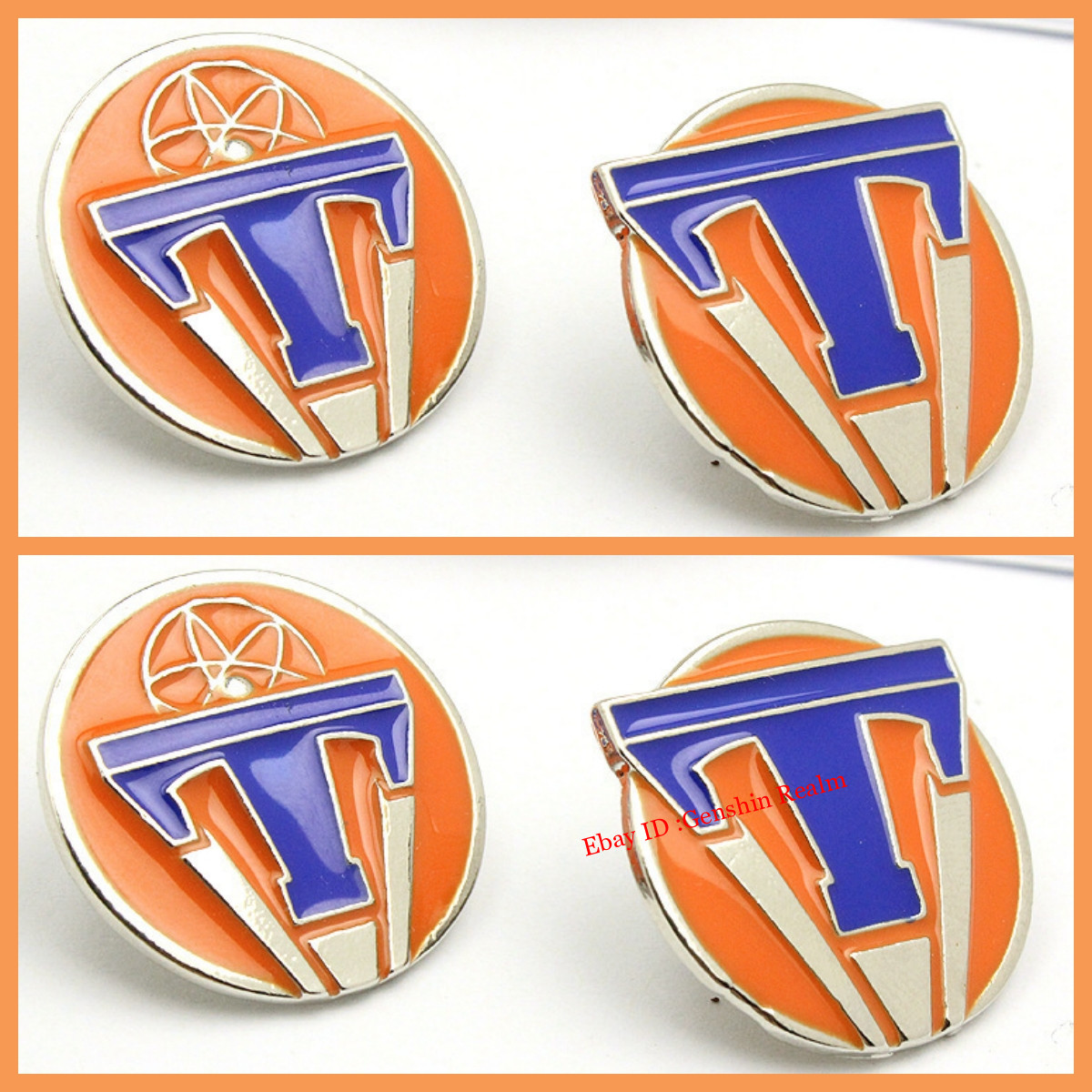 2 Pair/set Tomorrowland World\'s Fair Movie Emblem Badge Exclusive Pin Props