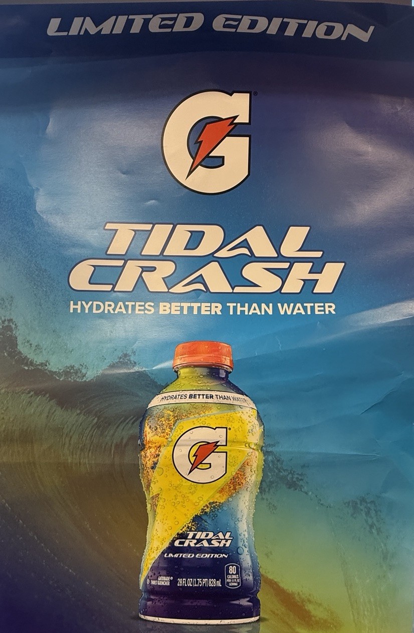 2 Pack Gatorade Tidal Crash Rare Hydration Sports Drink Full Bottles Sport Sport