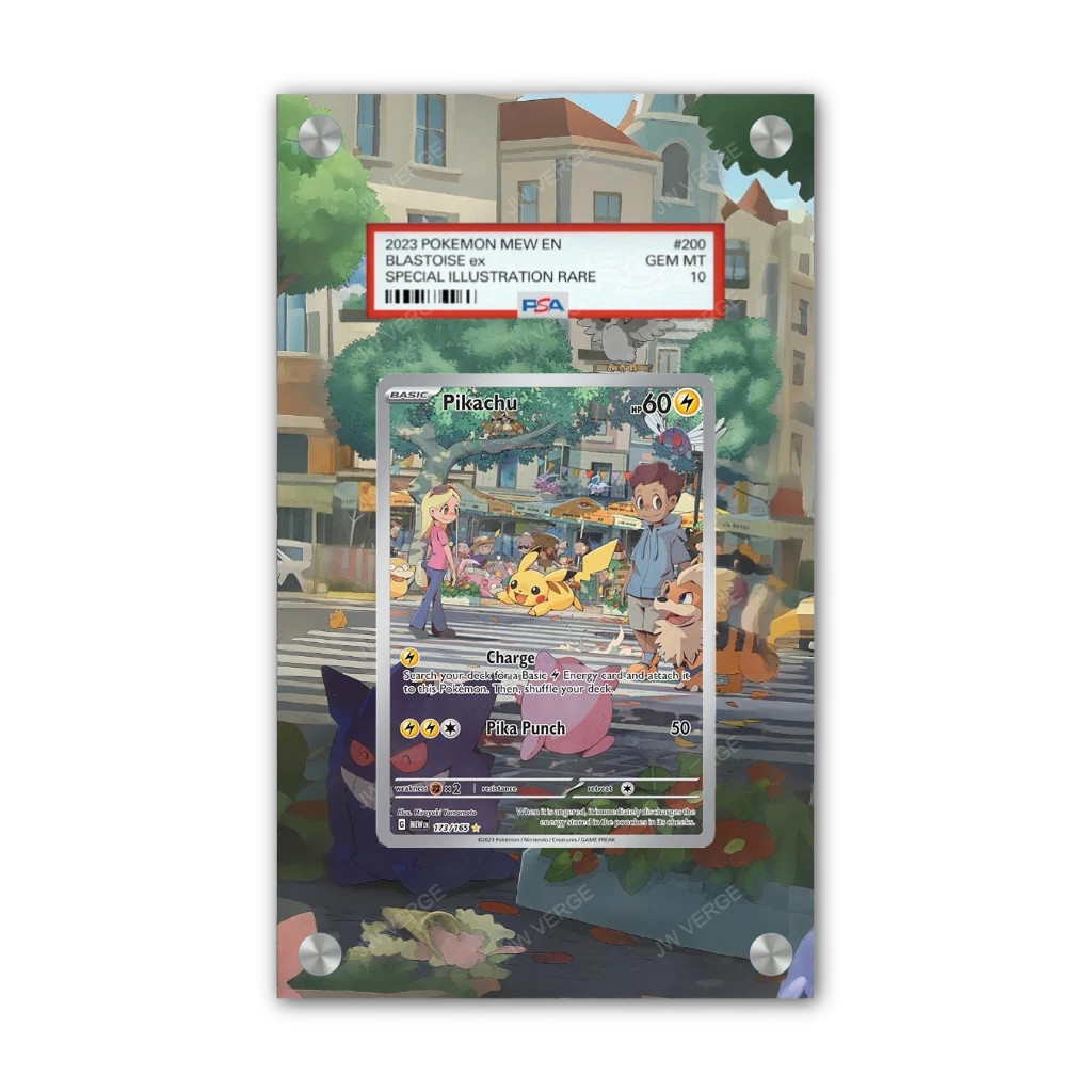 Pikachu 173/165 - PSA Pokémon Extended Artwork Display Case