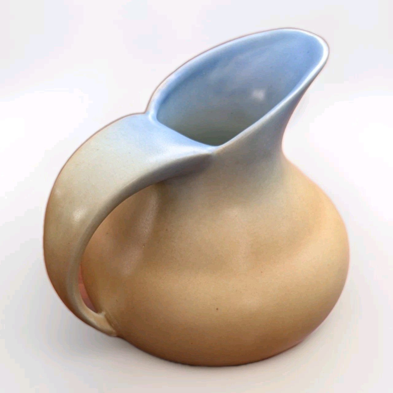 Old Ceramic Art Pottery Creamer / Bud Vase / Ewer Pitcher Ombre 2-Tone SW Colors Old Ceramic Art Pottery Creamer / Bud Vase / Ewer Pitcher Ombre 2-Tone SW Colors