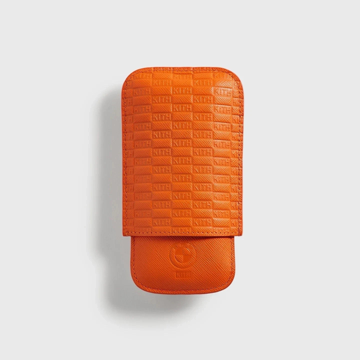 Kith for BMW Cigar Case Sunglow Debossed Kith Monogram cow leather