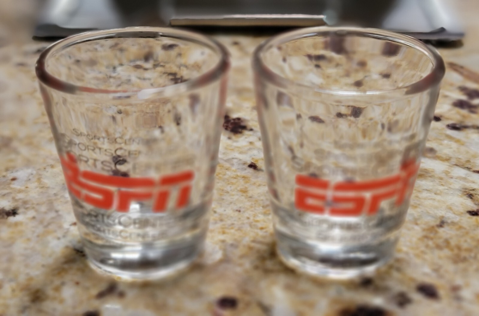 Vtg 2000'S Lot Of 2 ESPN Sports Center Shot Glass 