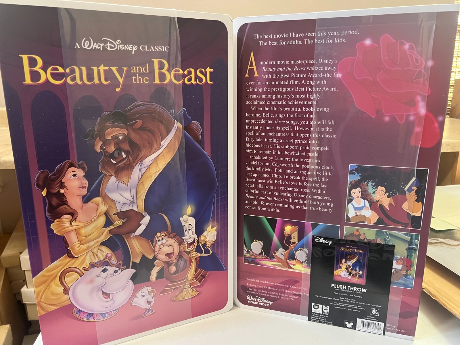 NEW 2026 Disney VHS Boxed Silk Throw 50\