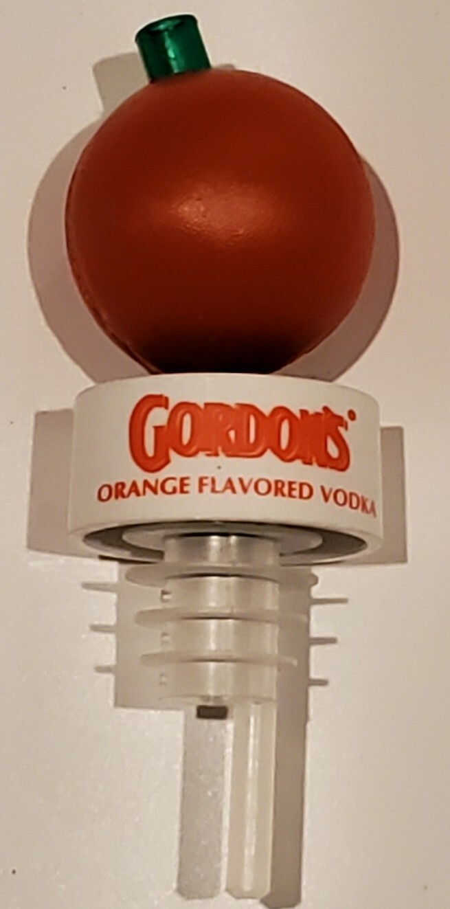 Vtg Gordon\'s Vodka Orange Flavored Liquor Bottle Spout Pour Top easy Pouring 