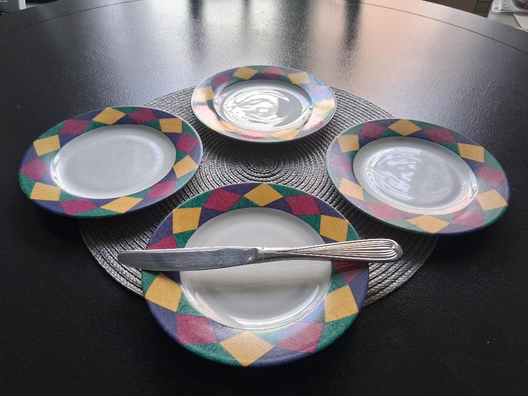 4 PC SET - Vintage Laurie Japy - 7 1/4 inch - PORCELAIN Bread/Butter Plates 4 PC SET - Vintage Laurie Japy - 7 1/4 inch - PORCELAIN Bread/Butter Plates