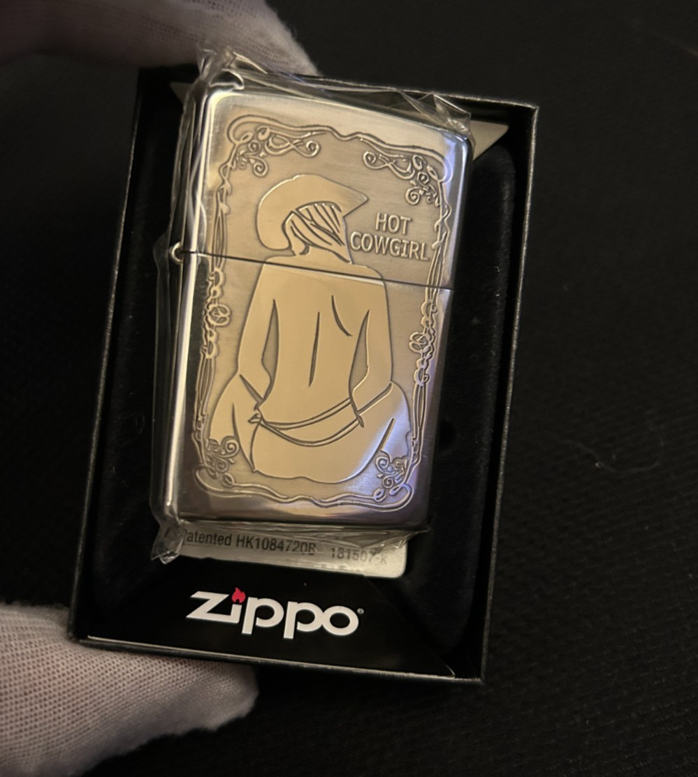 Zippo Hot Cowgirl Silver Lighter Sexy Western Windproof Refillable Zippo Hot Cowgirl Silver Lighter Sexy Western Windproof Refillable