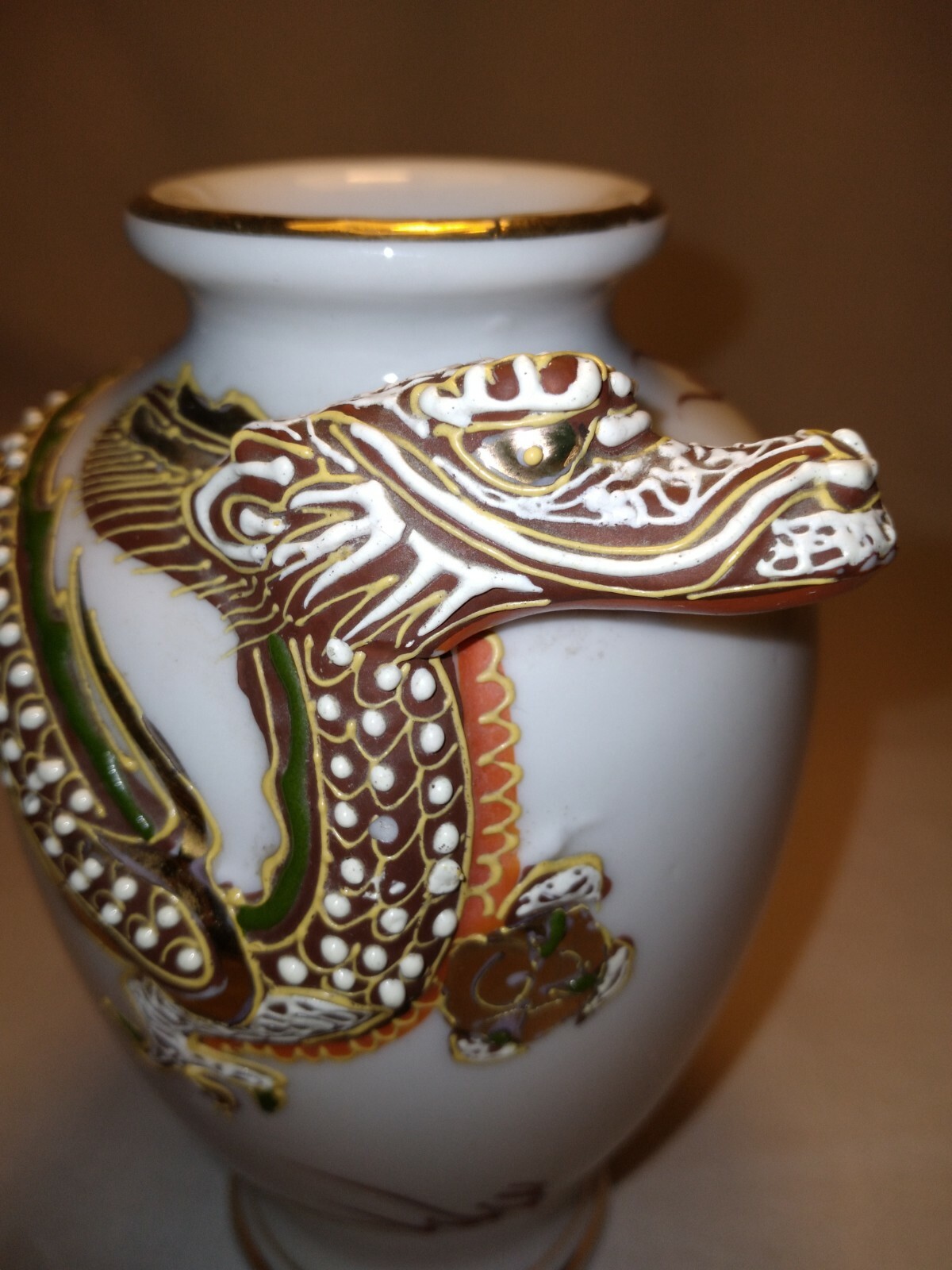 Vintage Dragon Porcelain Vase 6