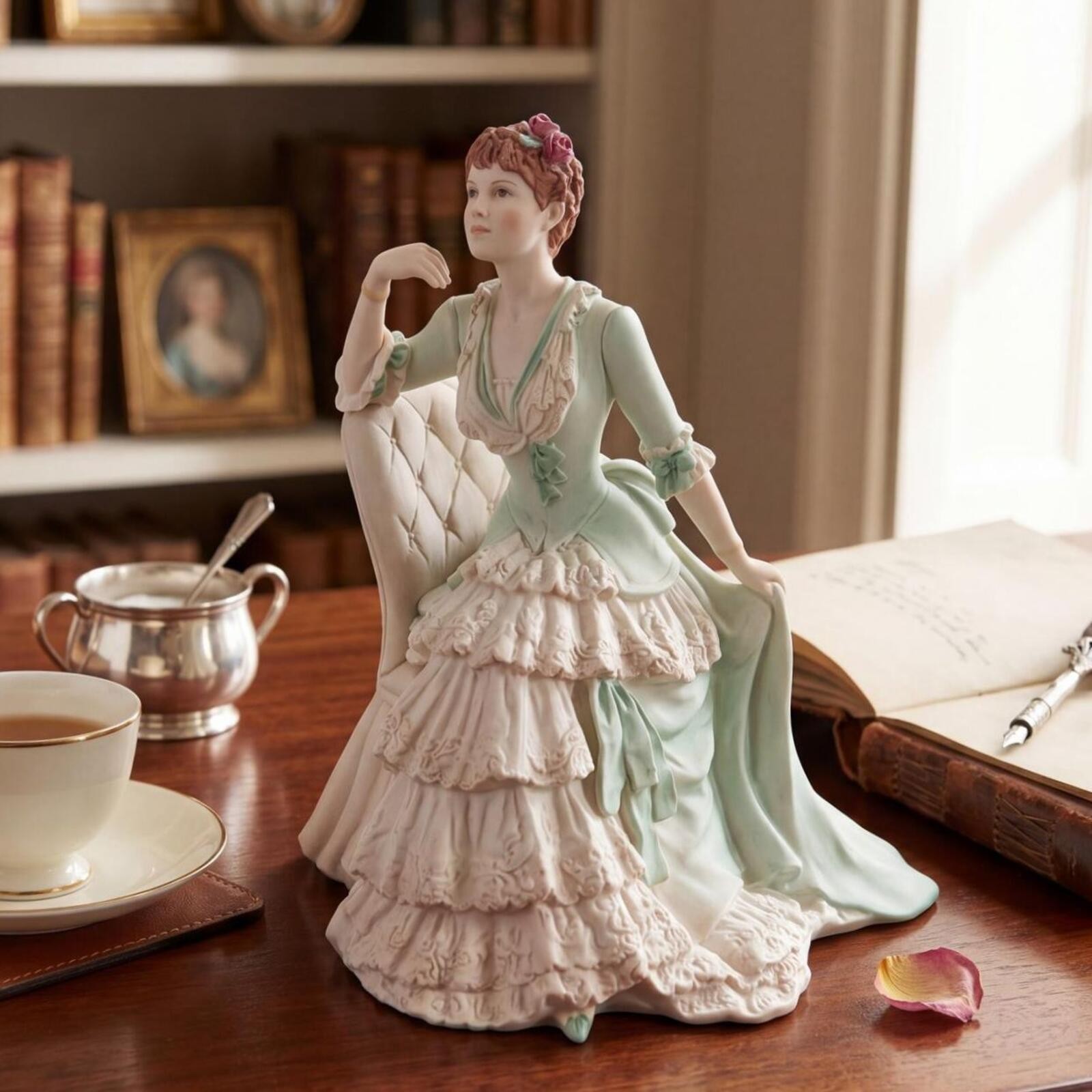 Coalport Age of Elegance Victoria Gardens Figurine Bone China England 1994, 8\