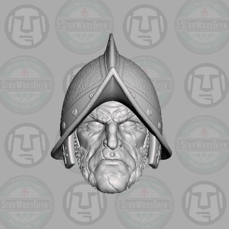 Morion Helmet Knight v5 custom for 1:6 1:10 1:12 1:18 fantasy action figures