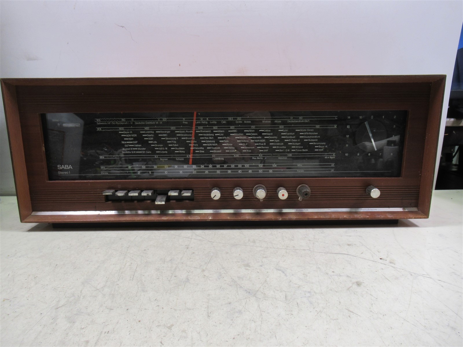 SABA Stereo 1 SRI-16 Radio Receiver 1965 Tube Vintage German Unit