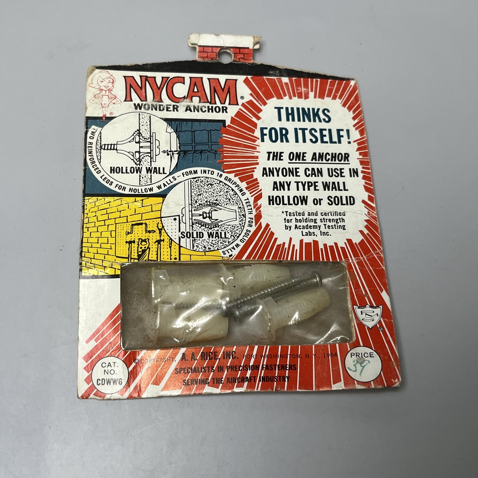 RARE VINTAGE Nycam Wonder Anchor General Hardware Store New NOS Stock
