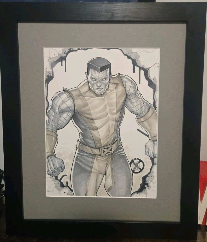 Colossus original art / Nate Melendez with signature. COA. Professionally framed Colossus original art / Nate Melendez with signature. COA. Professionally framed