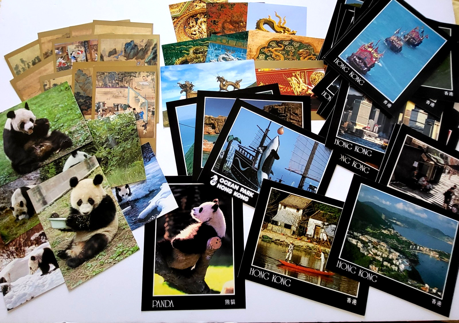 Vtg. Lot of 47 CHINA ~ HONG KONG ~ POST CARDS  Cameraman Cards Pandas Ocean Park