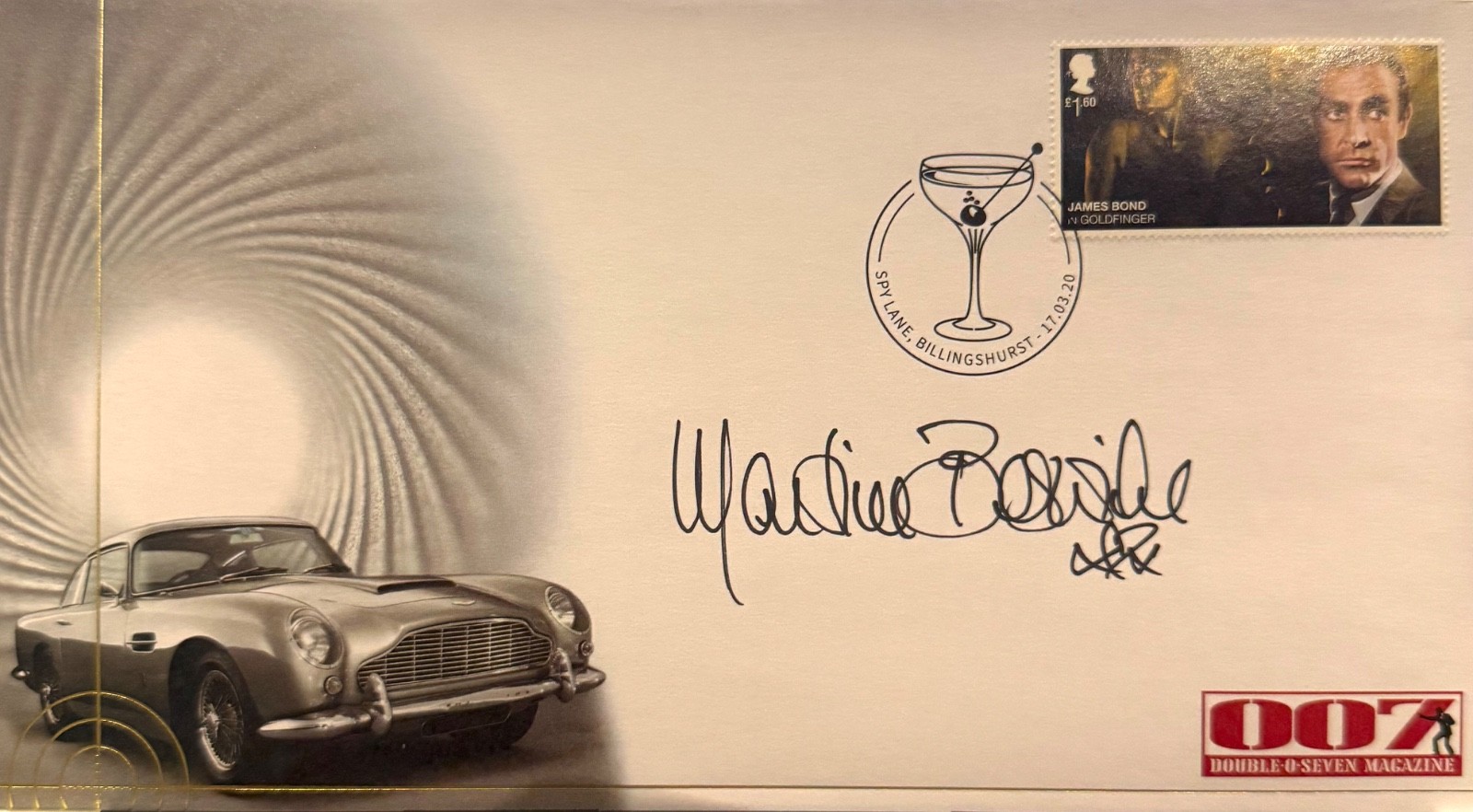 Martine Beswick, Hand Signed James Bond 007 FDC, First Day Cover