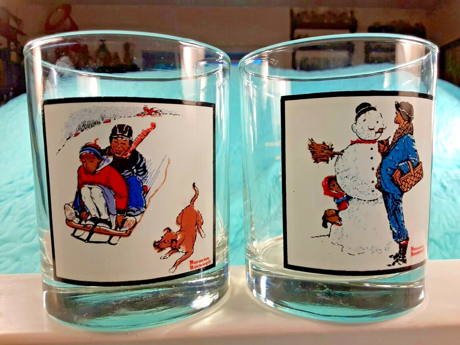 Set of 2 Vintage 1979 NORMAN ROCKWELL Arby's Pepsi Collectible Drinking Glasses Set of 2 Vintage 1979 NORMAN ROCKWELL Arby's Pepsi Collectible Drinking Glasses