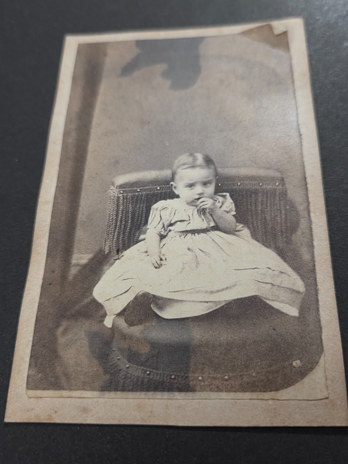 Civil War CDV Photo S.M. Gring York Pa. Child Sitting in Chair
