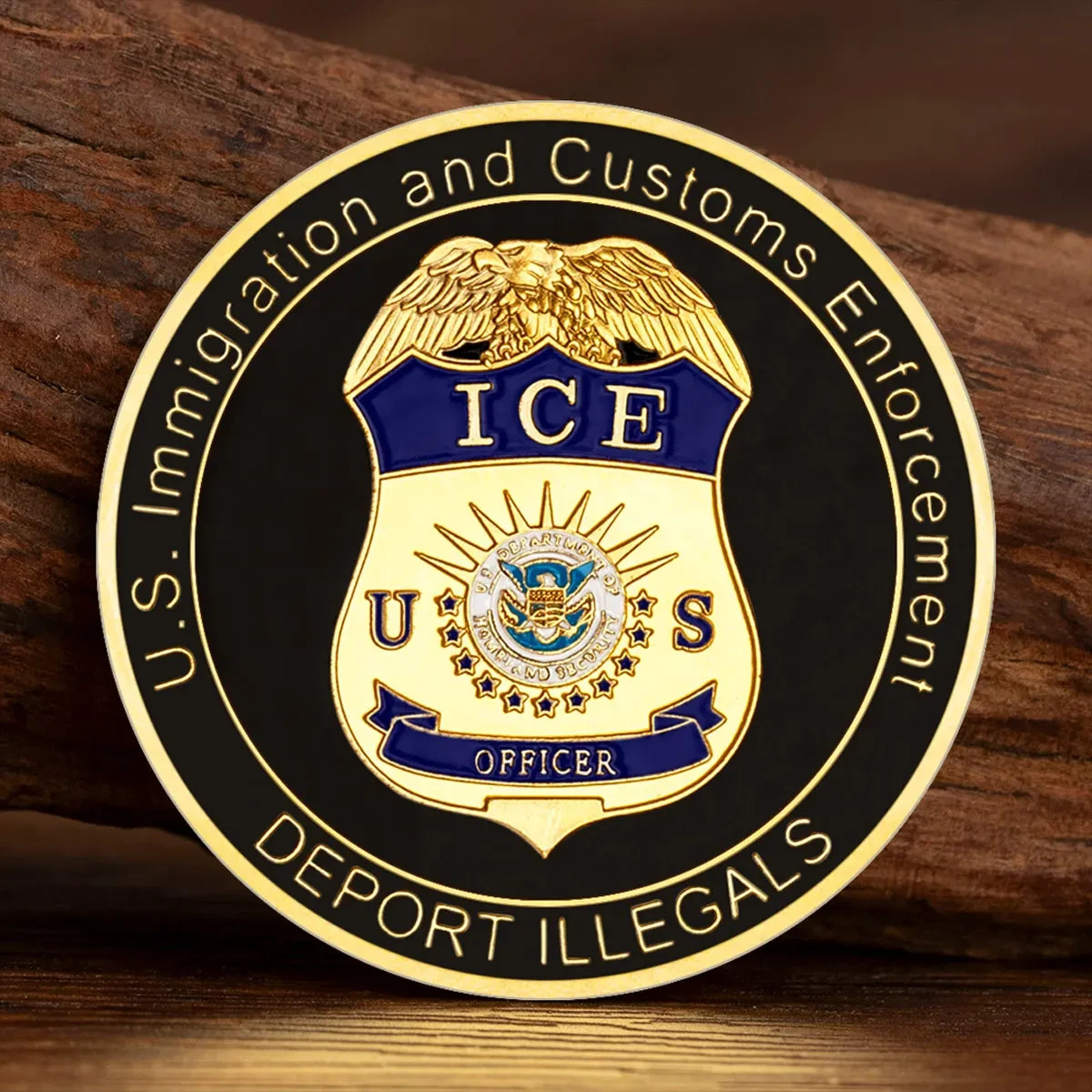 U.S. Immigration and Customs Enforcement ICE Trump Challenge Coin Gifts