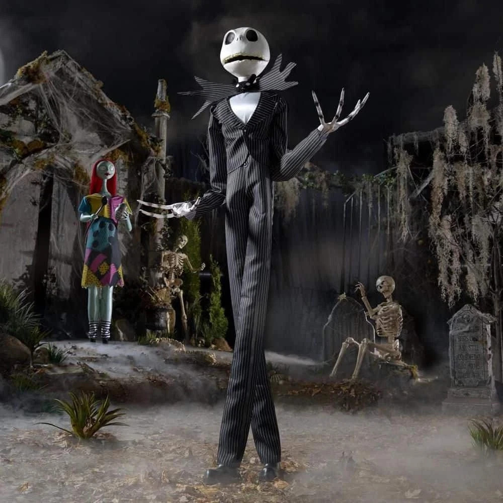 Jack Skellington 6.5 FT Deluxe Life Size Animated Halloween Decoration Yard