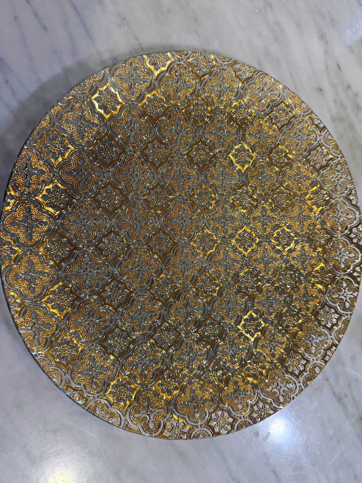 Vintage MCM Georges Briard Iberia 22K Gold Glass Platter