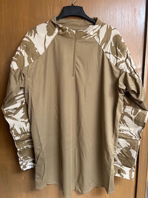 British Military Under Body Armour Combat Shirt, Size Large, Desert. With Pads. British Military Under Body Armour Combat Shirt, Size Large, Desert. With Pads.