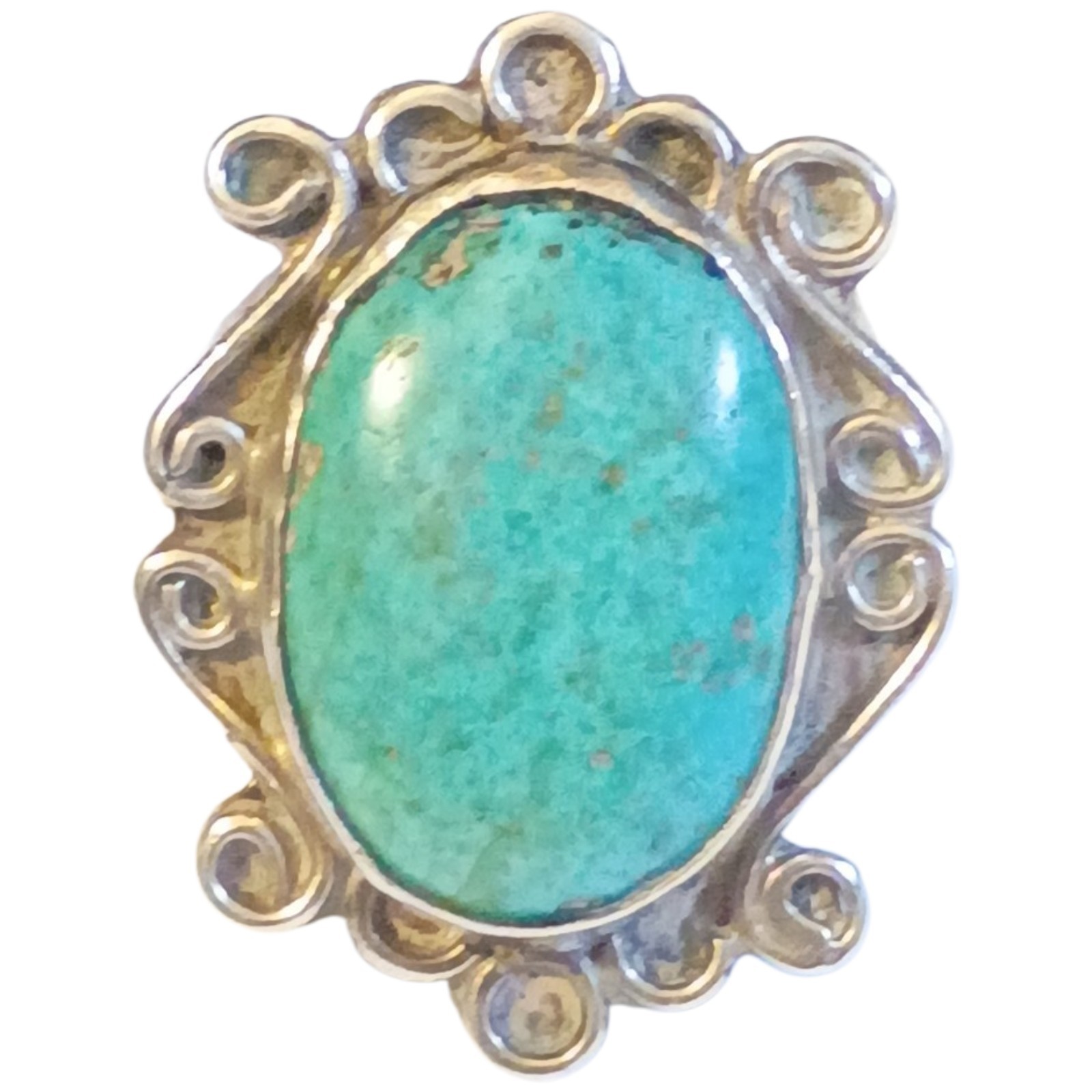 1970s navajo Vintage Darling Darlene Turquoise Sterling Silver Ringsz9