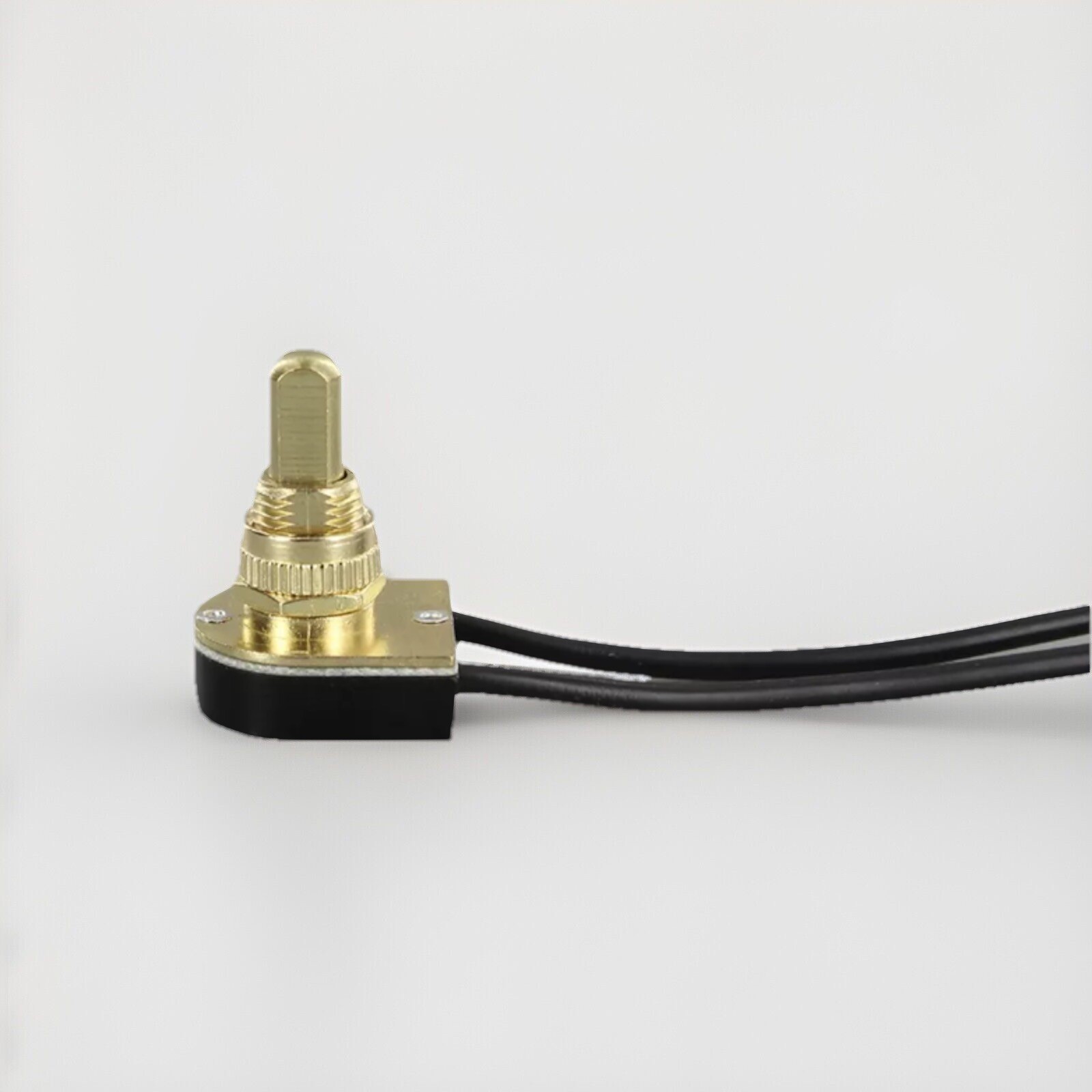 PUSH BUTTON ON-OFF BRASS PLATED CANOPY SWITCH SINGLE POLE 3/8\