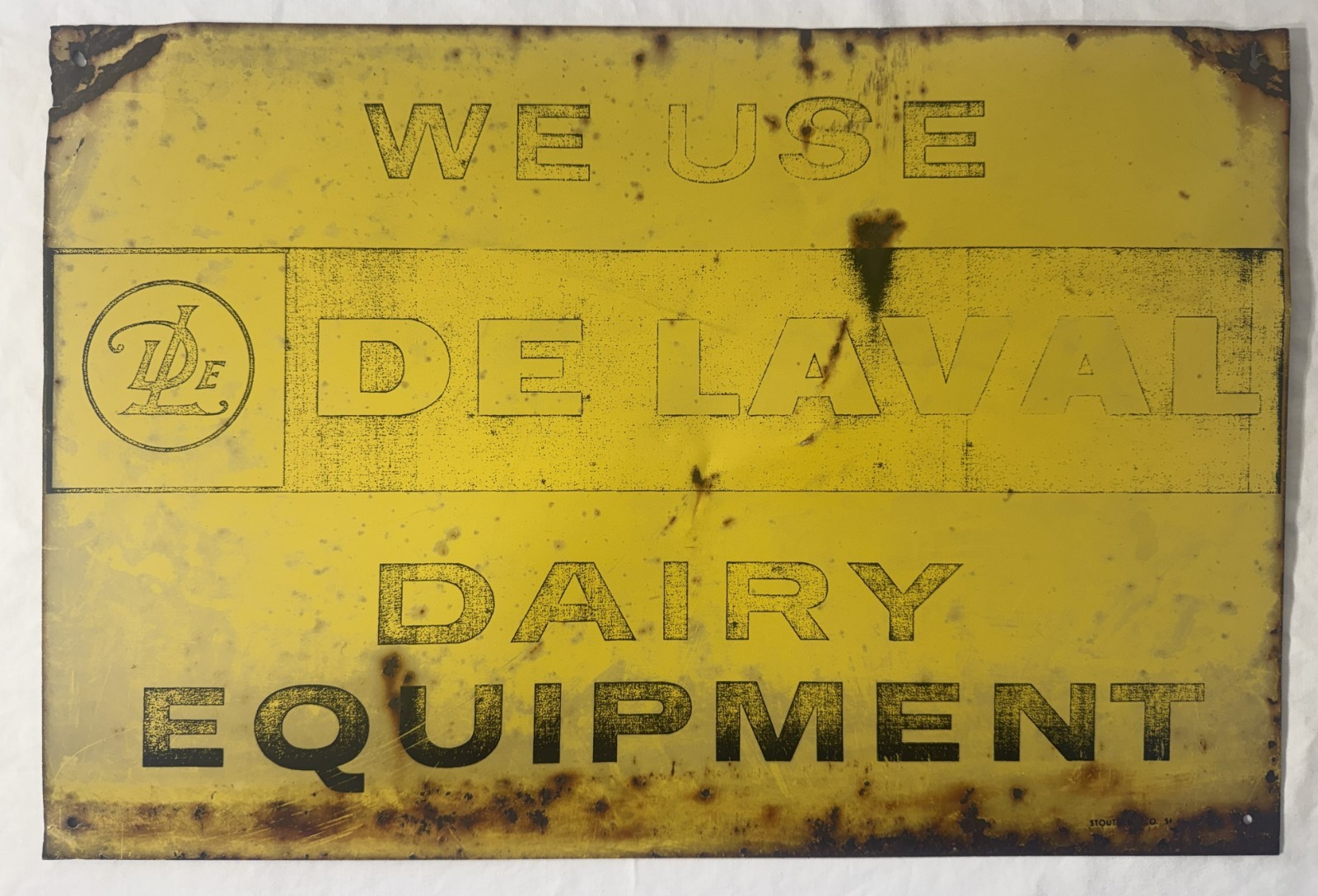 Vintage DeLaval Dairy Equipment Tin Litho Sign 12\