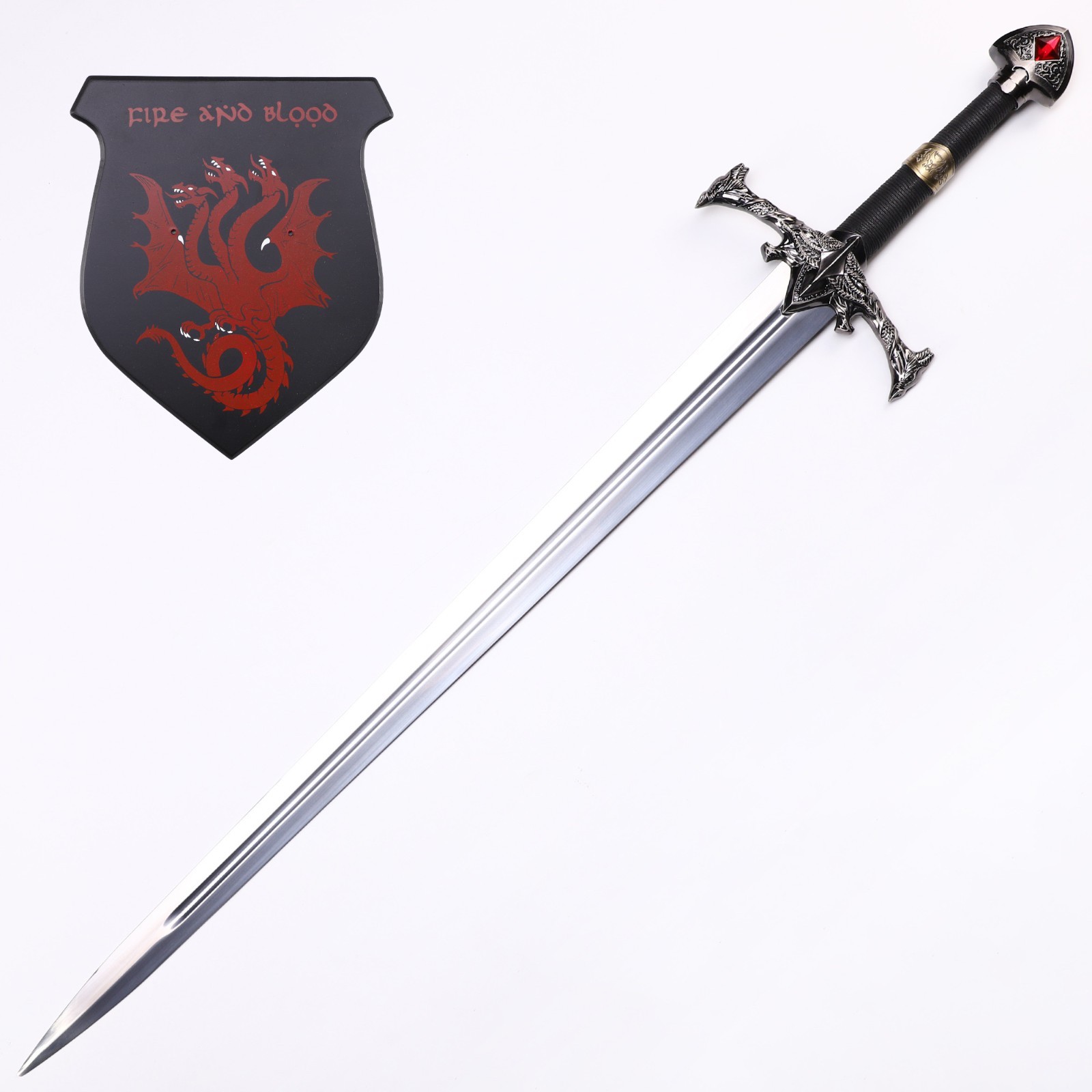Handmade Blackfyre Game of Thrones Aegon Sword - GOT with Wall Plaque Handmade Blackfyre Game of Thrones Aegon Sword - GOT with Wall Plaque