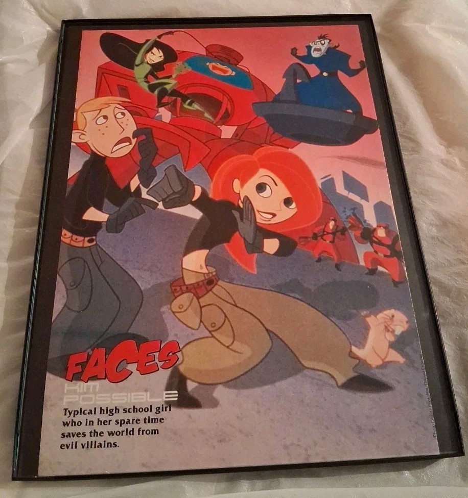 Kim Possible Faces Framed Print Ad 2003 8.5x11 