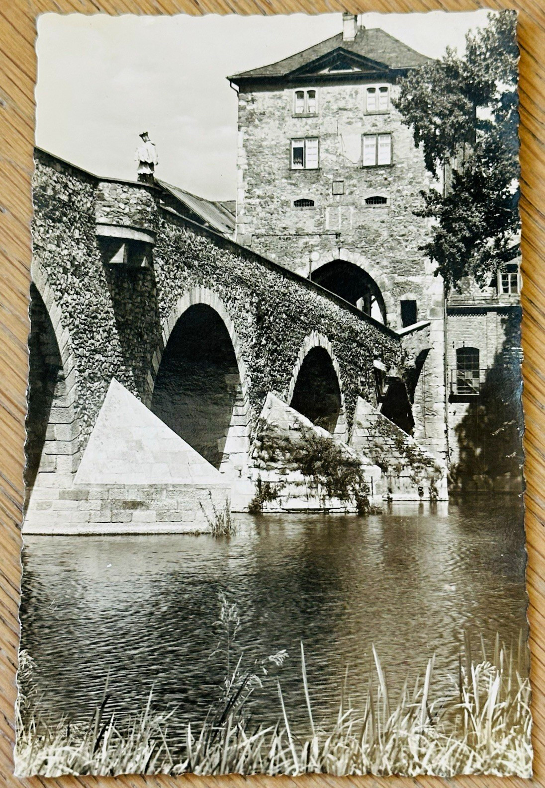 VTG 1954 RPPC LIMBURG AN DER LAHN BRUECKENTURM GERMANY Old Lahn Bridge Unposted